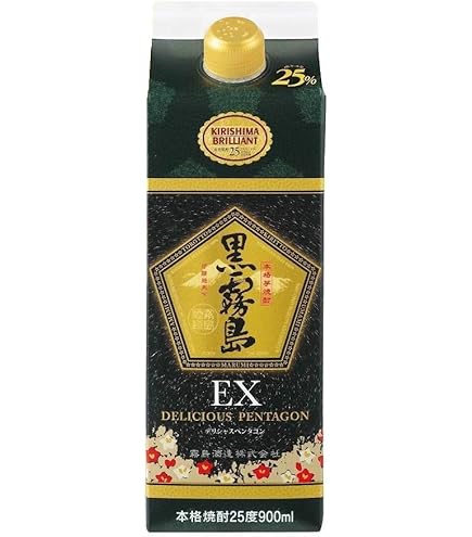 Amazon.co.jp: 〔芋焼酎〕 25度 黒霧島EX 1．8Lパック 3本